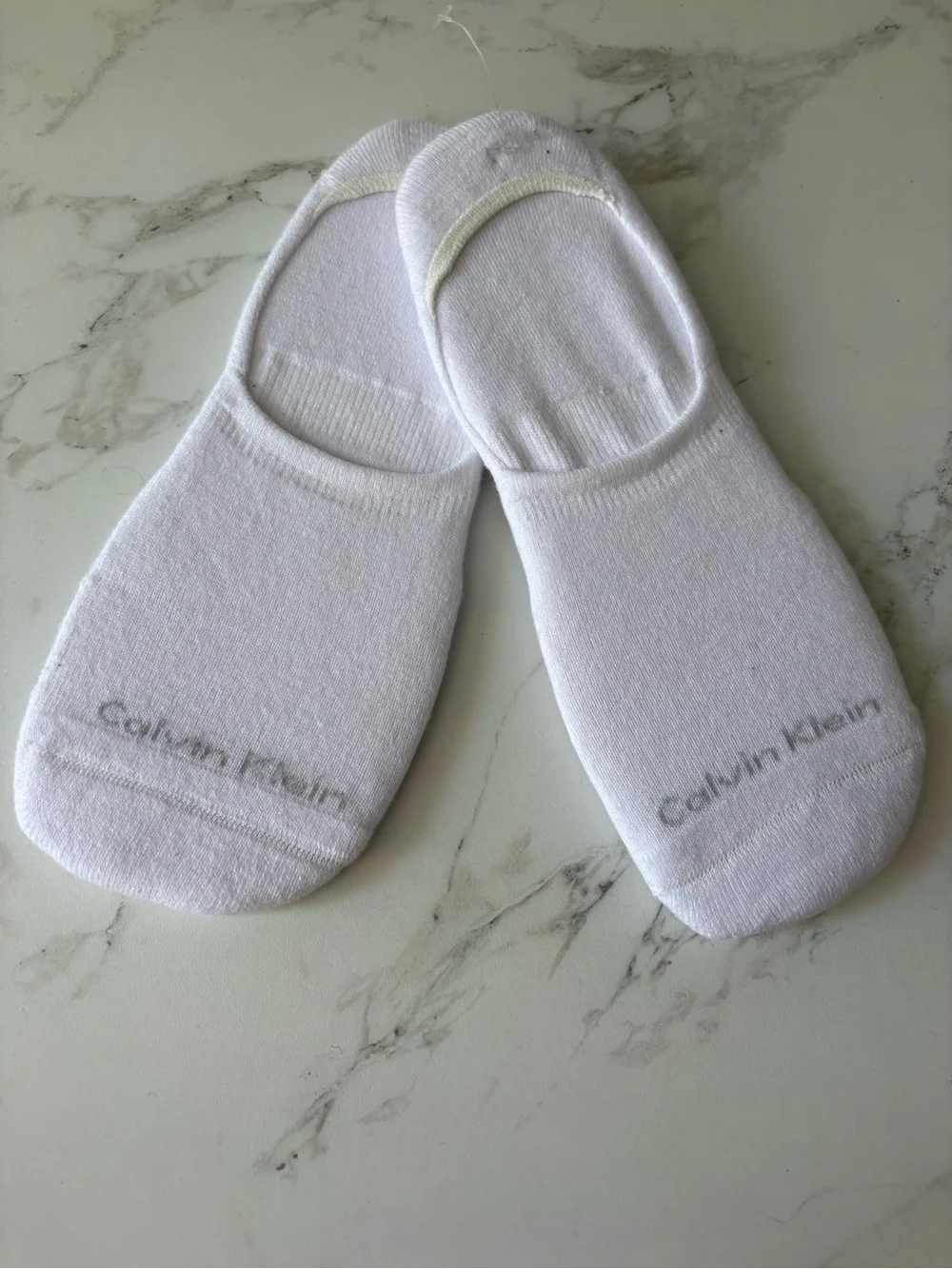 Calvin Klein White No-Show Athletic Liner Socks